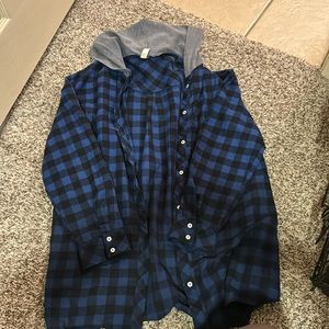 Hooded flannel/shacket